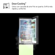 LG Frigorífico combi Instaview con MoodUP Door Cooling+, 1,86 m, Clasificación D, capacidad de 352 l,  Multicolor, GBG719MDNN