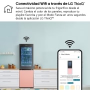 LG Frigorífico combi Instaview con MoodUP Door Cooling+, 1,86 m, Clasificación D, capacidad de 352 l,  Multicolor, GBG719MDNN