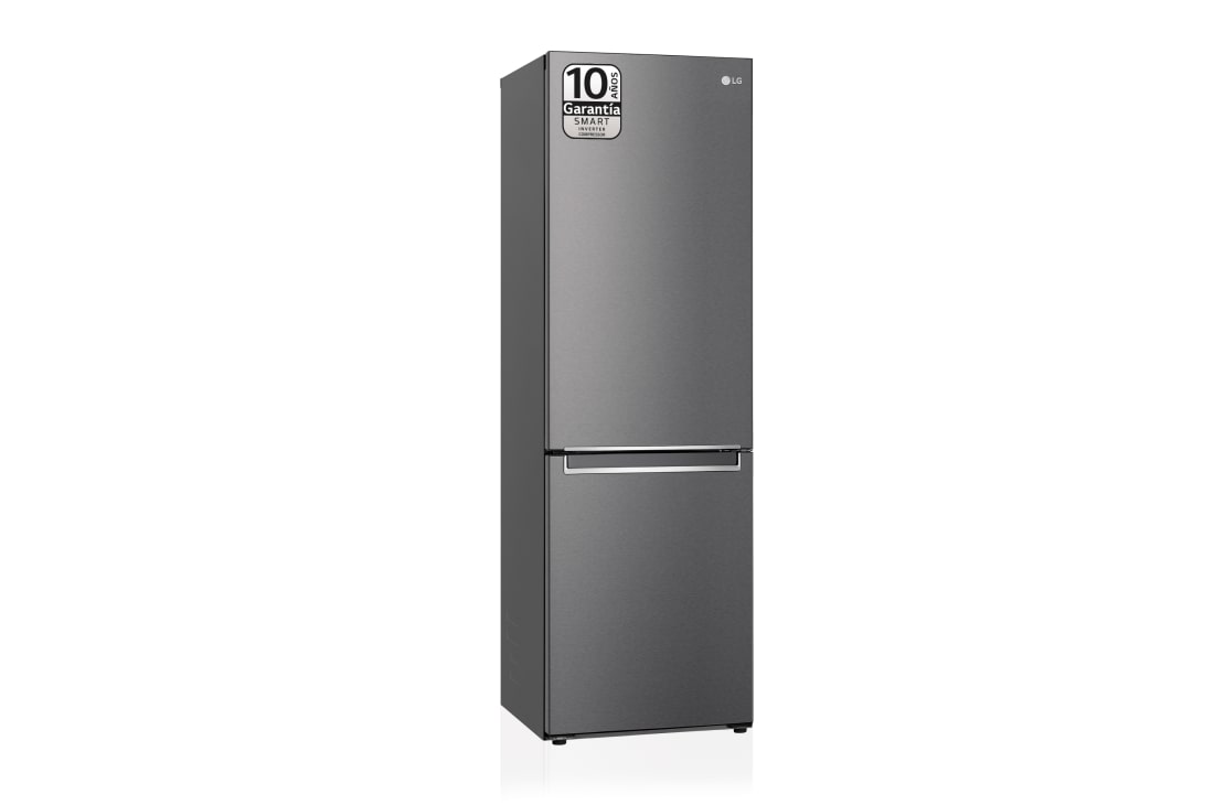 LG Frigorífico Combi, 1,86m, Clasificación E, capacidad de 374l, Inox Grafito Antihuellas, serie 3, GBP31DSLZN