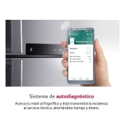 LG Frigorífico Combi DoorCooling+™ 1,86m, Clasificación D, capacidad de 374l, Blanco, serie P-600, GBP61SWPGN