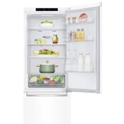 LG Frigorífico Combi DoorCooling+™ 1,86m, Clasificación D, capacidad de 374l, Blanco, serie P-600, GBP61SWPGN