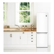 LG Frigorífico Combi DoorCooling+™ 1,86m, Clasificación D, capacidad de 374l, Blanco, serie P-600, GBP61SWPGN