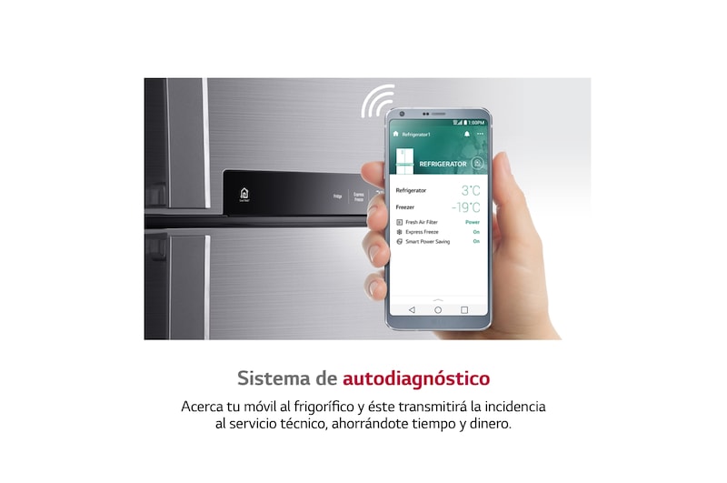 LG Frigorífico Combi 2m, Clasificación C, capacidad de 419l, Inox grafito , serie P-600, GBP62DSNCC1