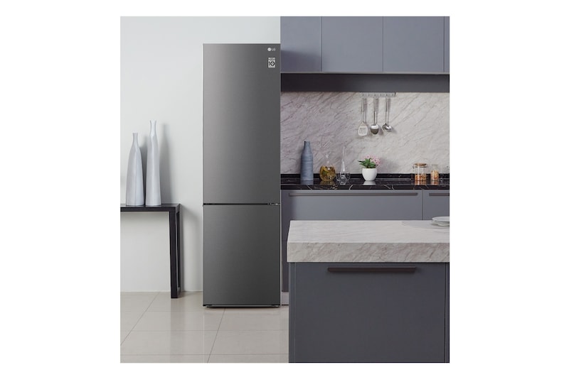 LG Frigorífico Combi 2m, Clasificación C, capacidad de 419l, Inox grafito , serie P-600, GBP62DSNCC1