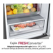 LG Frigorífico Combi  Door Cooling+, 2m, Clasificación A, capacidad de 419l, Inox antihuellas , serie P-600, GBP62PZNAC