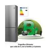 LG Frigorífico Combi 2m, Clasificación B, capacidad de 419l, Inox grafito antihuellas, Serie P-600 , GBP62PZNBC