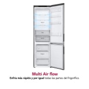 LG Frigorífico Combi 2m, Clasificación B, capacidad de 419l, Inox grafito antihuellas, Serie P-600 , GBP62PZNBC