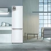 LG Frigorífico Combi Door Cooling+, 2m, Clasificación C, capacidad de 419l, Blanco, serie P-600, GBP62SWNCN1