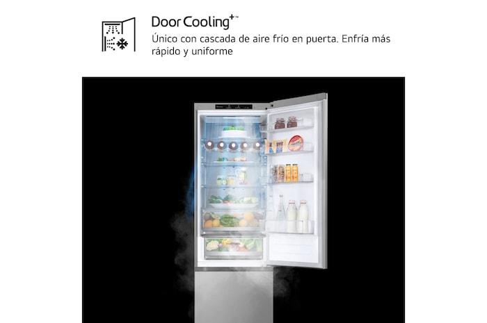 LG Outlet Frigorífico Combi Door Cooling+, 2,03m, Clasificación C, capacidad de 419l, inox antihuellas. Serie 500, GBV5240CPY.OUTLET
