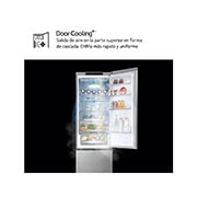LG Frigorífico Combi Door Cooling+, 2m, Clasificación D, capacidad de 419l, Inox Antihuellas, Serie 500, GBV5240DPY
