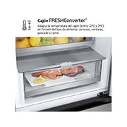 LG Frigorífico Combi Door Cooling+, 2m, Clasificación D, capacidad de 419l, Inox Antihuellas, Serie 500, GBV5240DPY