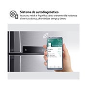 LG Frigorífico Combi Door Cooling+, 2m, Clasificación D, capacidad de 419l, Inox Antihuellas, Serie 500, GBV5240DPY