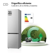 LG Frigorífico Combi  Door Cooling+,  2m, Clasificación C, capacidad de 419l, acero texturizado   antihuellas, serie 700, GBV7280CMB