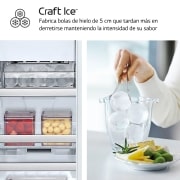 LG Frigorífico American Combi InstaView ™, Clasificación E, 638 L, Acero texturizado antihuellas, GMG960MBEE