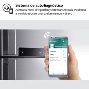 LG Frigorífico American Combi InstaView ™, Clasificación E, 638 L, Acero texturizado antihuellas, GMG960MBEE