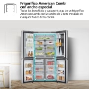 LG Frigorífico American Combi Door-in-Door™, Clasificación  E, 634 L, cero texturizado antihuellas , GMJ960MBJE