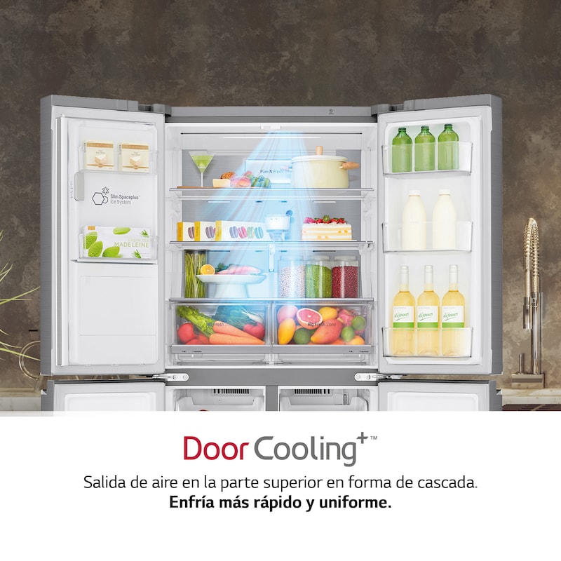 LG Frigorífico American Combi, Clasificación F, Ancho 83cm, 570l , GML844PZ6F