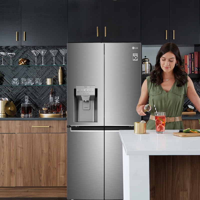 LG Frigorífico American Combi, Clasificación F, Ancho 83cm, 570l , GML844PZ6F