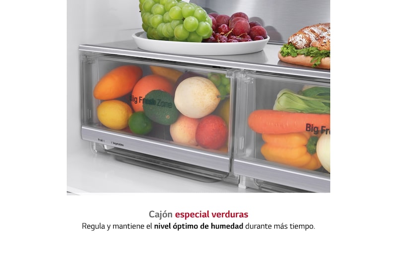 LG Frigorífico American Combi, Clasificación F, Ancho 83cm, 570l , GML844PZ6F