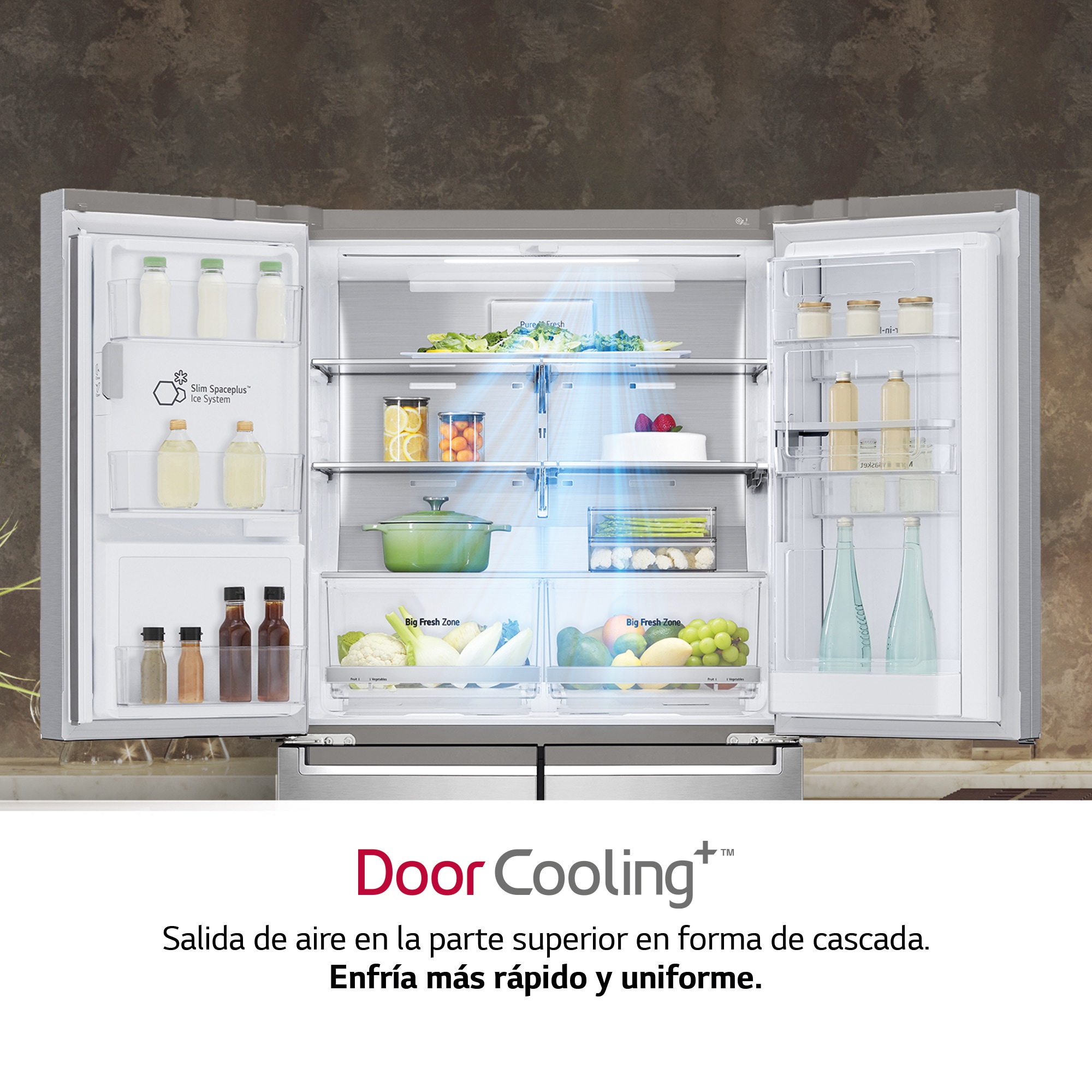 LG Frigorífico American Combi, Clasificación E, 705 L, Acero inoxidable antihuellas, GML945NS9E