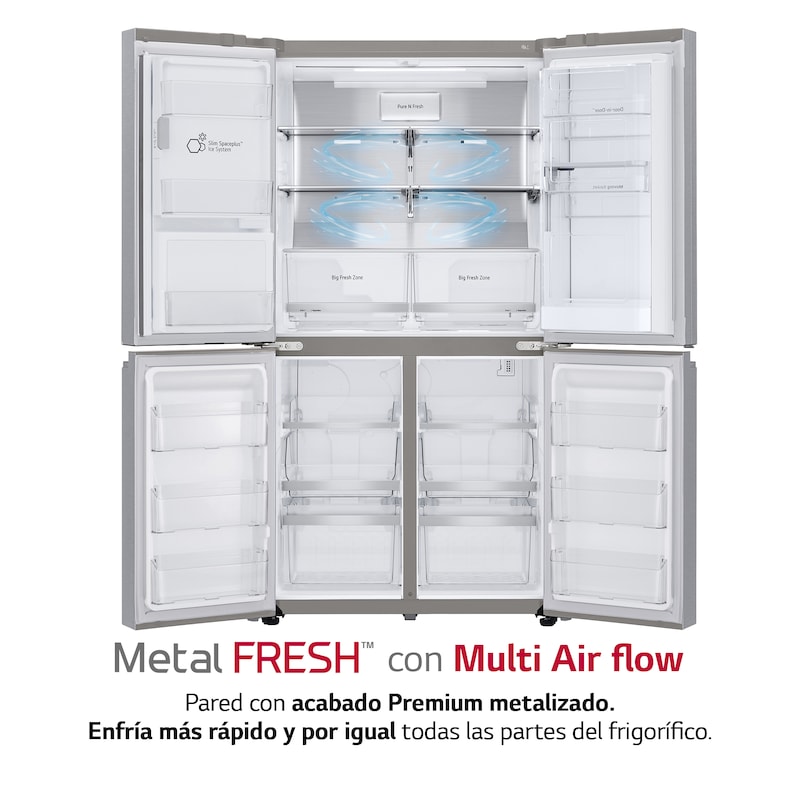 LG Frigorífico American Combi, Clasificación E, 705 L, Acero inoxidable antihuellas, GML945NS9E