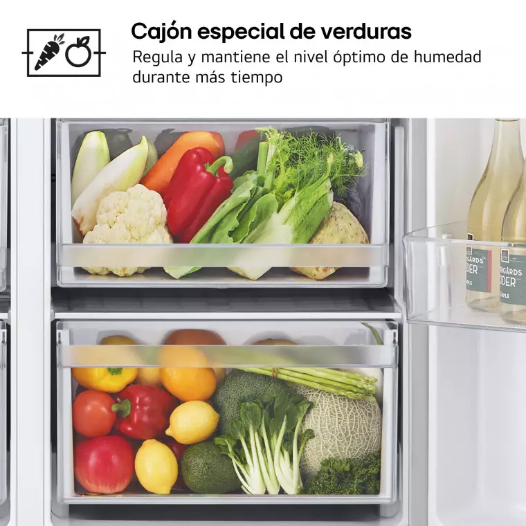 LG Frigorífico Side By side Serie 400, Inox antihuellas. E, 641 L, GSLC40PYPE.APYQEUR