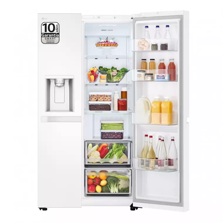 LG Frigorífico Side By side Serie 400, Blanco E, 641 L, GSLC40SWPE.ASWQEUR