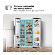 LG Frigorífico Side By Side LG, 179cm, sin toma de agua, 562L, Clasificación E , GSM32HSBEH