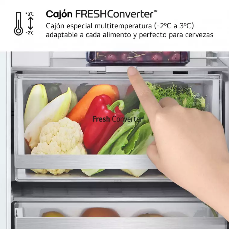 LG Frigorífico Side By side Serie 900, Instaview Door-In-Door, con Craft Ice, Acero texturizado antihuellas. D, 628 L, GSXE90MBDD.AMBQEUR