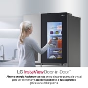 LG Frigorífico Side By side , Serie 800, Instaview Door-In-Door, Clasificación E, 635 L, GSXV80PZLE