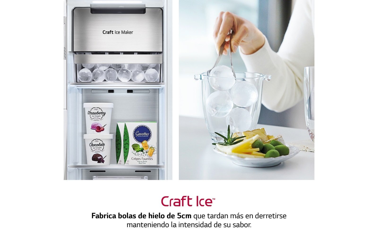 LG Frigorífico Americano Instaview Door-In-Door con Craft Ice, Clasificación E, 635 L, GSXV90MCDE