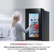 LG Frigorífico Americano Instaview Door-In-Door con Craft Ice, Clasificación E, 635 L, GSXV90MCDE