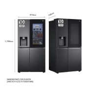 LG Frigorífico Americano Instaview Door-In-Door con Craft Ice, Clasificación E, 635 L, GSXV90MCDE