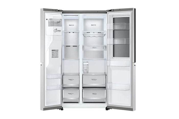 LG Frigorífico Americano Instaview™ ThinQ™, 635L, Sin Toma de Agua - Acero, GSXV91BSAE