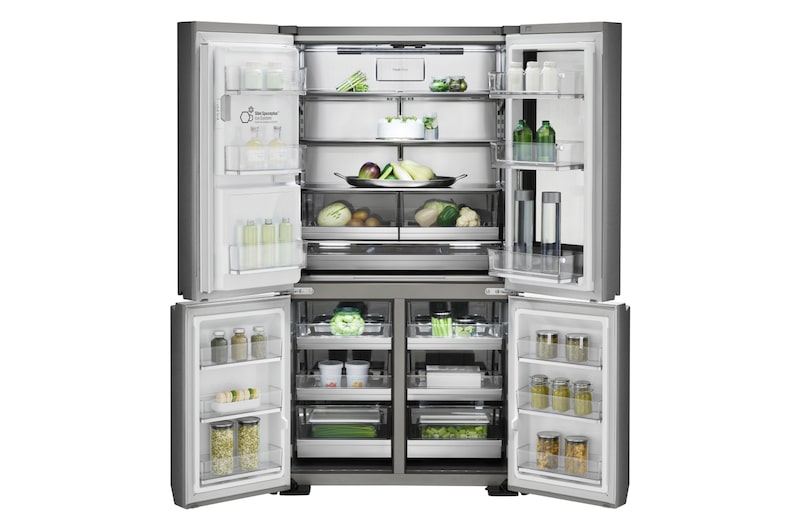 LG Frigorífico American Combi InstaView™ Door-in-Door™ 700L - Acero, LSR100