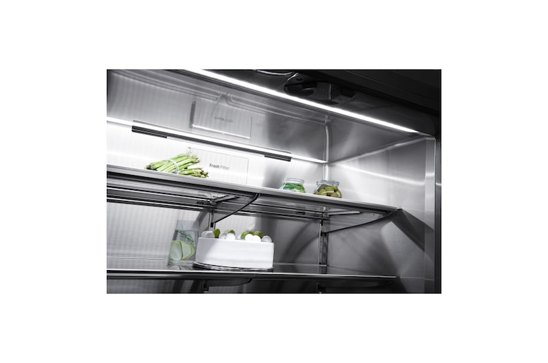 LG Frigorífico American Combi InstaView™ Door-in-Door™ 700L - Acero, LSR100