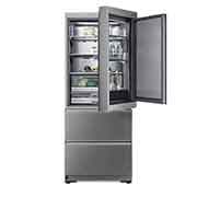 LG Frigorífico combi SIGNATURE (F, 1,79 metros, 387 litros, Puerta Instaview Door-in-Door, enfriamiento uniforme, apertura de puerta y cajones automática, Acabado en Acero Inoxidable), LSR200B