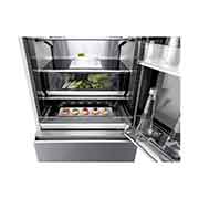 LG Frigorífico combi SIGNATURE (F, 1,79 metros, 387 litros, Puerta Instaview Door-in-Door, enfriamiento uniforme, apertura de puerta y cajones automática, Acabado en Acero Inoxidable), LSR200B