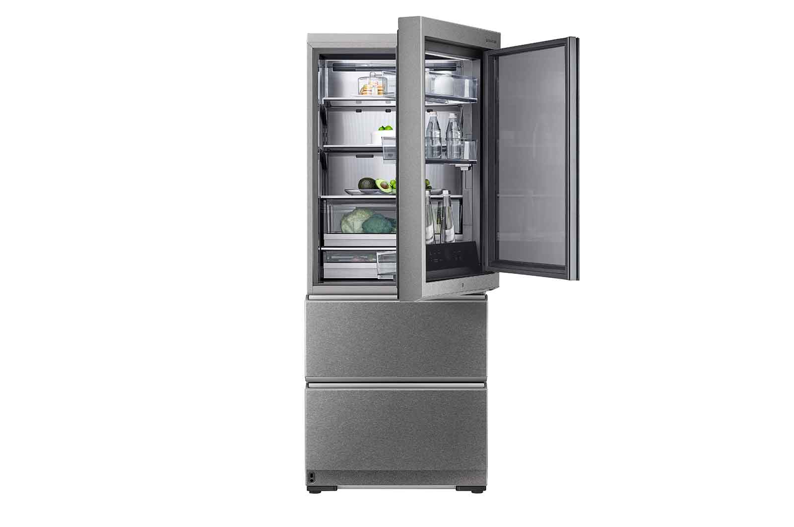 LG Frigorífico combi SIGNATURE (F, 1,79 metros, 387 litros, Puerta Instaview Door-in-Door, enfriamiento uniforme, apertura de puerta y cajones automática, Acabado en Acero Inoxidable), LSR200B