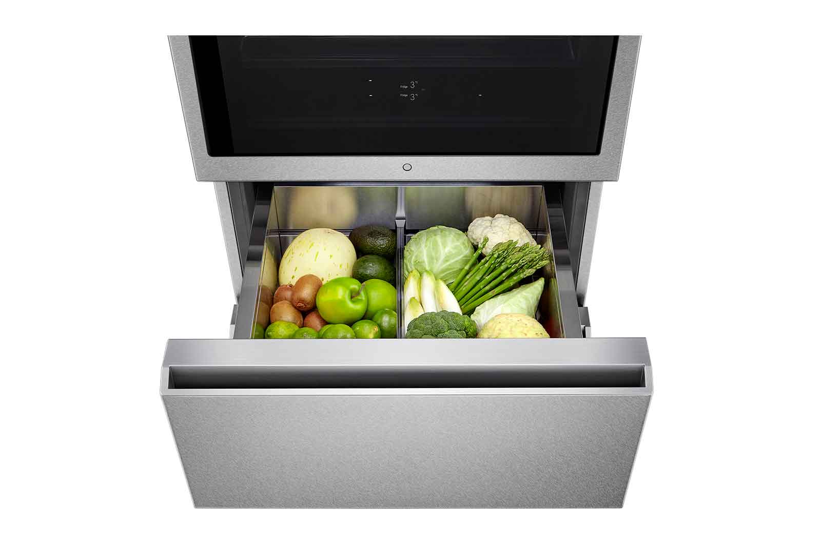 LG Frigorífico combi SIGNATURE (F, 1,79 metros, 387 litros, Puerta Instaview Door-in-Door, enfriamiento uniforme, apertura de puerta y cajones automática, Acabado en Acero Inoxidable), LSR200B