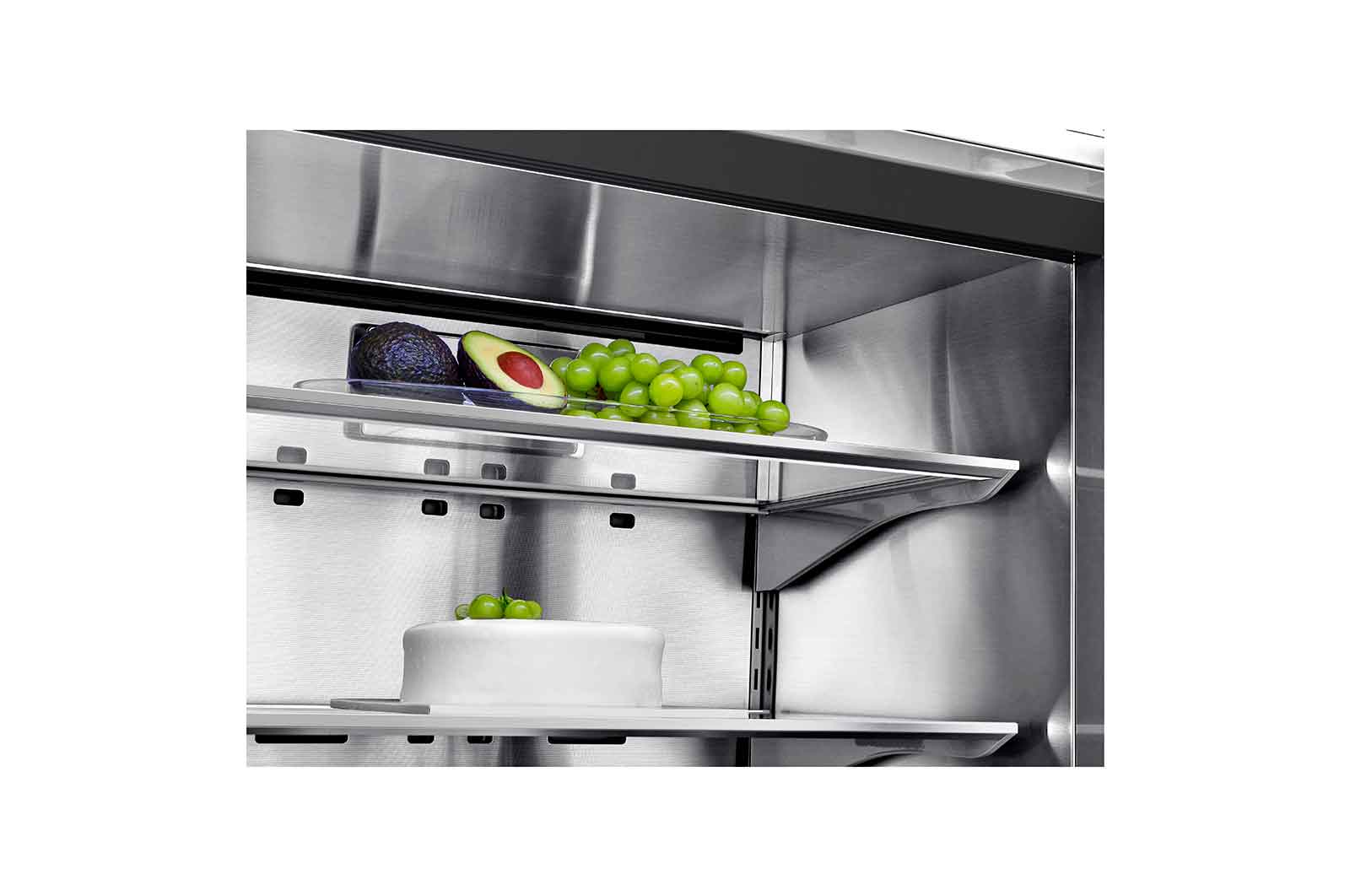 LG Frigorífico combi SIGNATURE (F, 1,79 metros, 387 litros, Puerta Instaview Door-in-Door, enfriamiento uniforme, apertura de puerta y cajones automática, Acabado en Acero Inoxidable), LSR200B