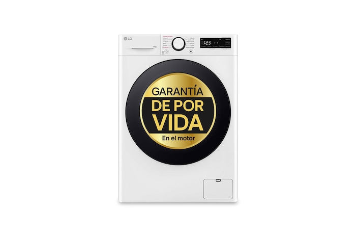 LG Lavadora inteligente AI Direct Drive. TurboWash 360º, Vapor, 11kg , 1400rpm Un 10% más eficiente que A, Serie 600, F4WR6011AGW