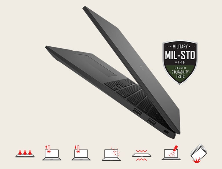 Chásis de alta durabilidad con test de grado militar.