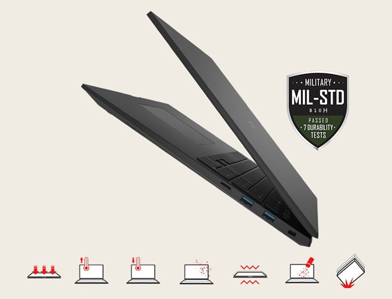 Chásis de alta durabilidad con test de grado militar.