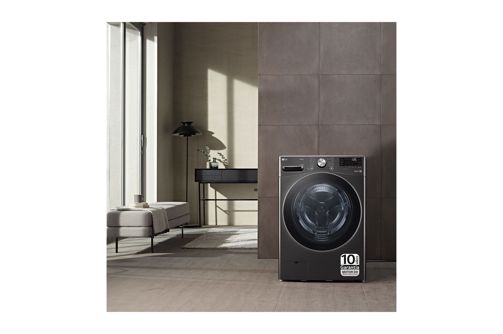 LG Lavadora inteligente AI Direct Drive. TurboWash 360º, 20kg ,  1000rpm B, Inox antihuellas, Serie XXL, F0P3CYV2E