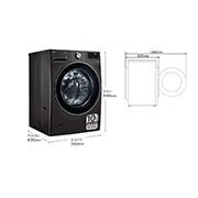 LG Lavadora inteligente AI Direct Drive. TurboWash 360º, 20kg ,  1000rpm B, Inox antihuellas, Serie XXL, F0P3CYV2E