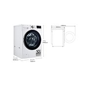 LG Lavadora inteligente AI Direct Drive. TurboWash 360º, 20kg ,  1000rpm B, Blanca, Serie XXL, F0P3CYV2W