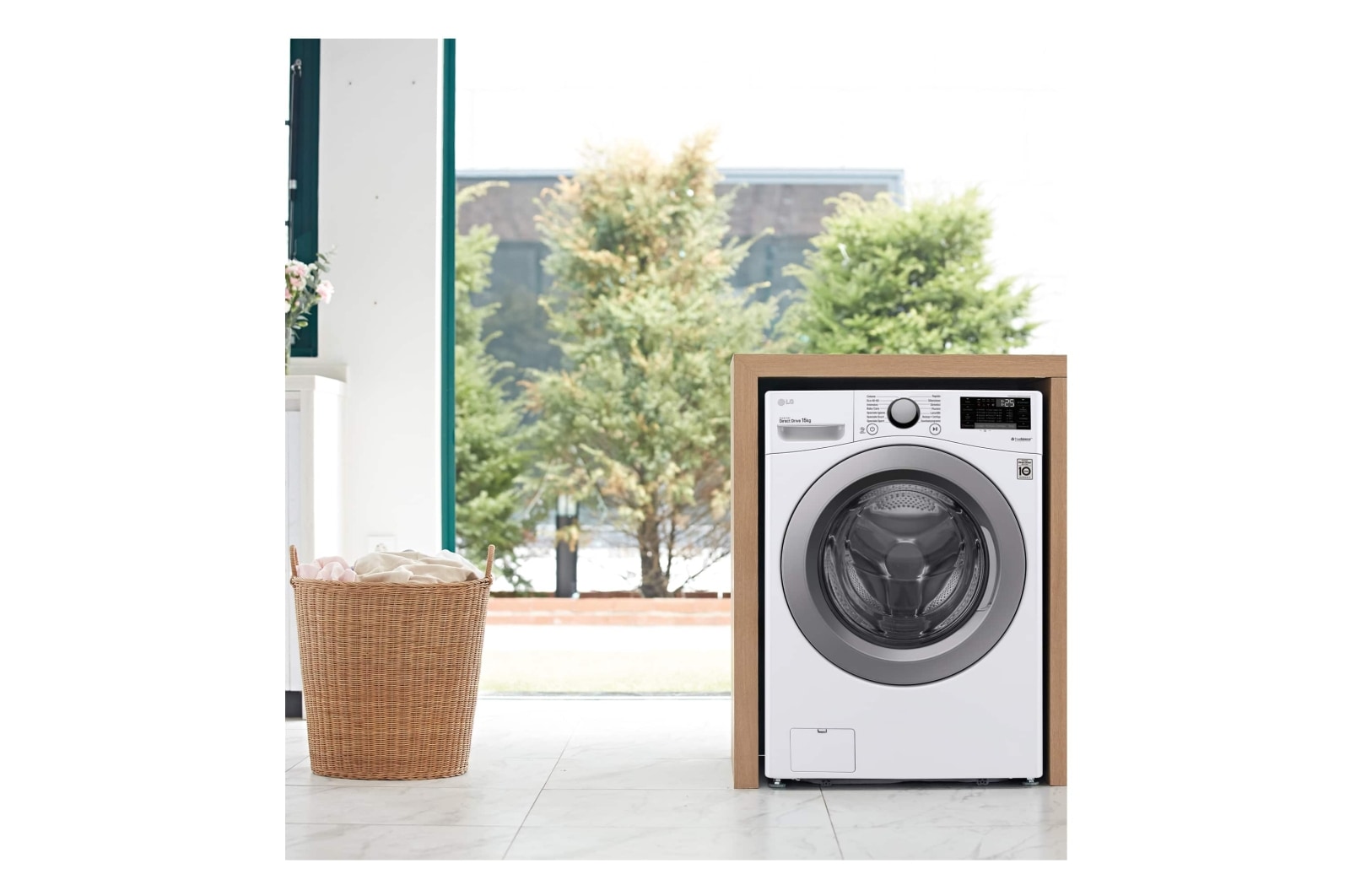 LG Lavadora Inverter Direct Drive 15 kg, E, Blanco, 1100rpm, Serie  XXL, F1P1CN4WC