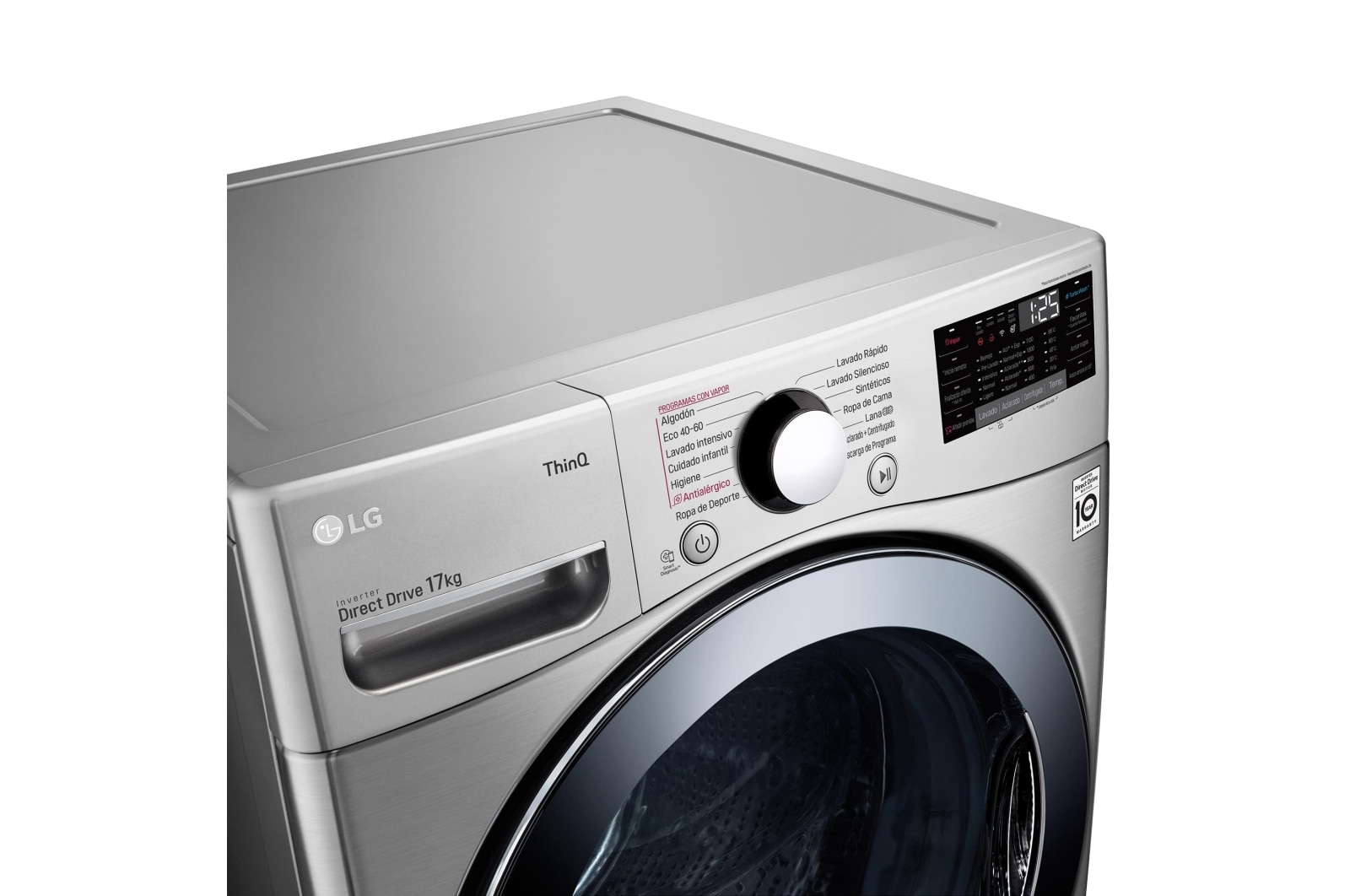 LG Lavadora LG F1P1CY2T., 17 kg, E, Inox Antihuellas, 1100rpm, Serie  XXL, F1P1CY2T