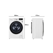 LG Lavasecadora inteligente AI Direct Drive 8,5/5kg, 1200rpm, Clasificación C(lavado)/E(secado), Blanca, Serie 500 Fondo especial, F2DV5S85S2W